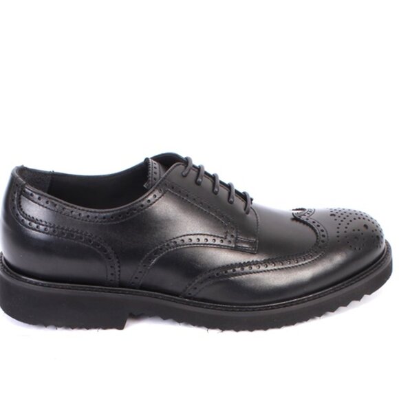 Giovanni Conti 983 Black Leather Classic Lace-Up Dress Shoes - Picture 3 of 8